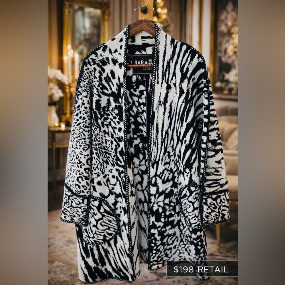 RARA AVIS by Iris Apfel XL Mixed Animal Print Statement Cardigan | $198 Retail - Picture 8 of 14
